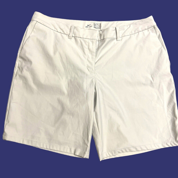 Nike Pants - Nike Dri Fit Athletic Bermuda Shorts Size 16 Plus Light Khaki Chino Light Weight